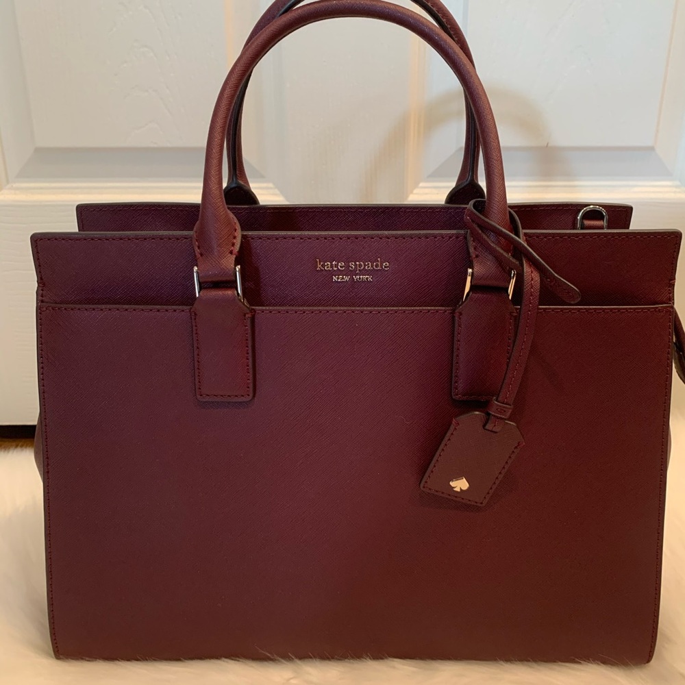 Kate spade Cameron large satchel cherrywood maroon - Picture 2 of 8